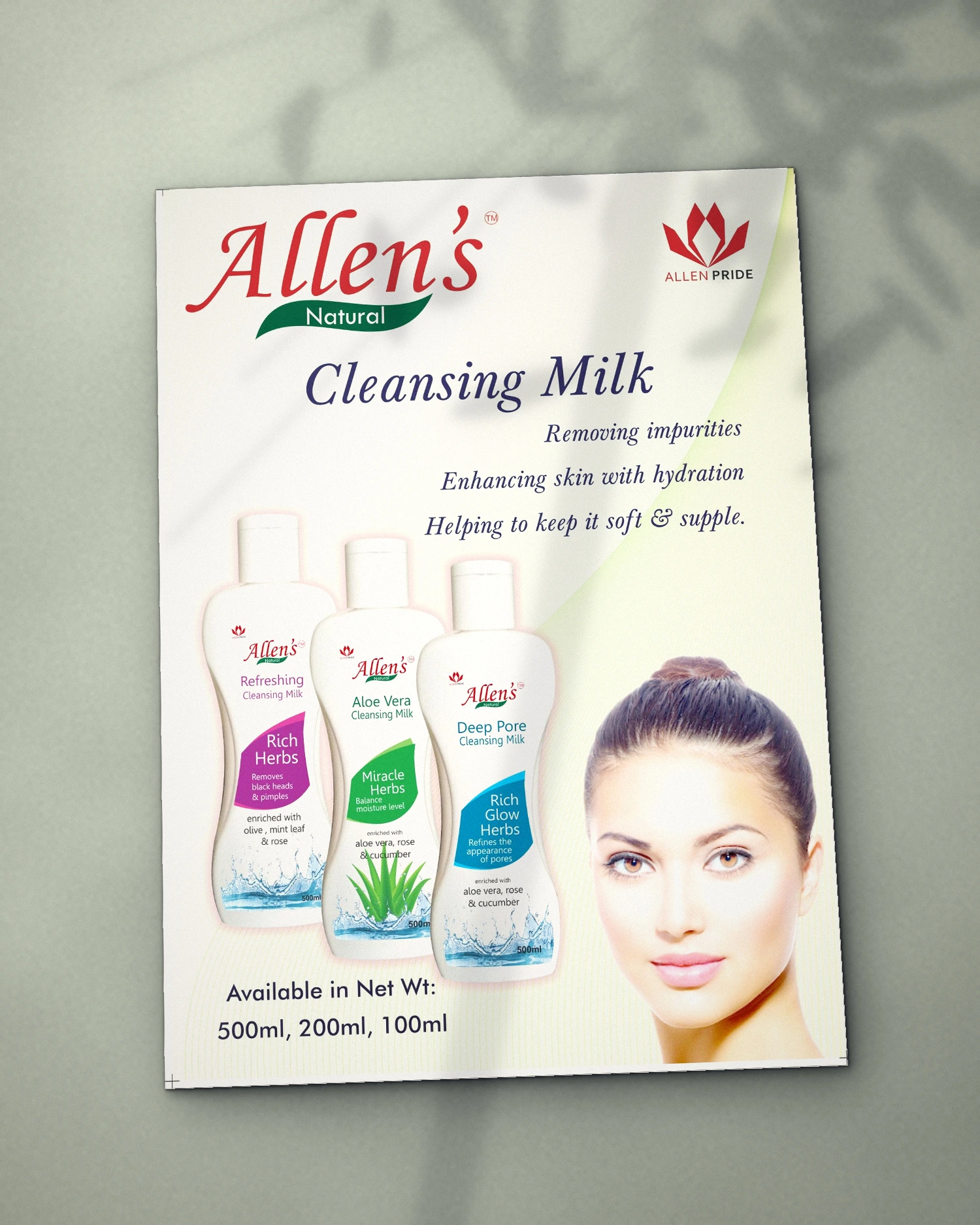 Allen's Natural product leaflet
