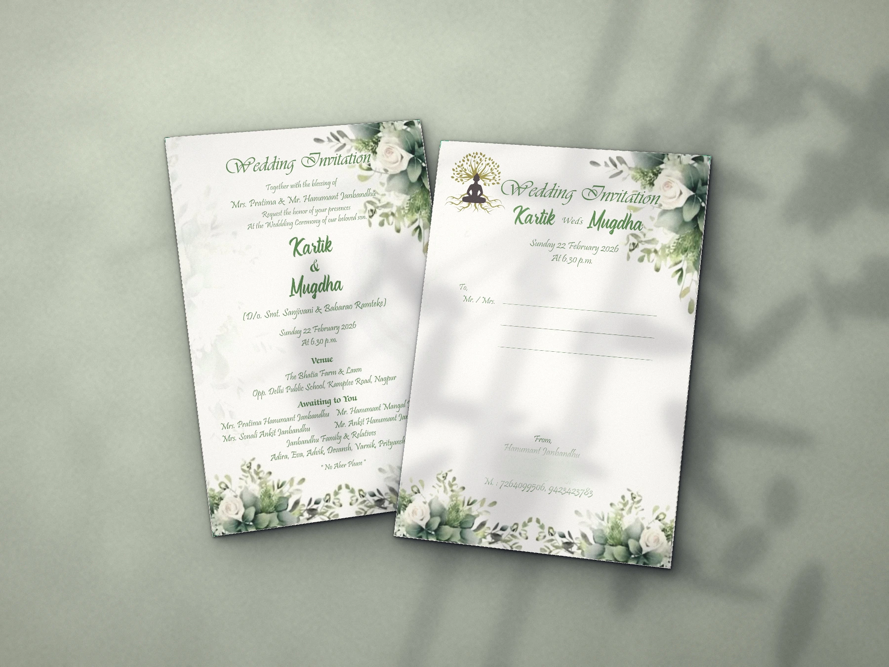 Kartik & Mugdha wedding invitation