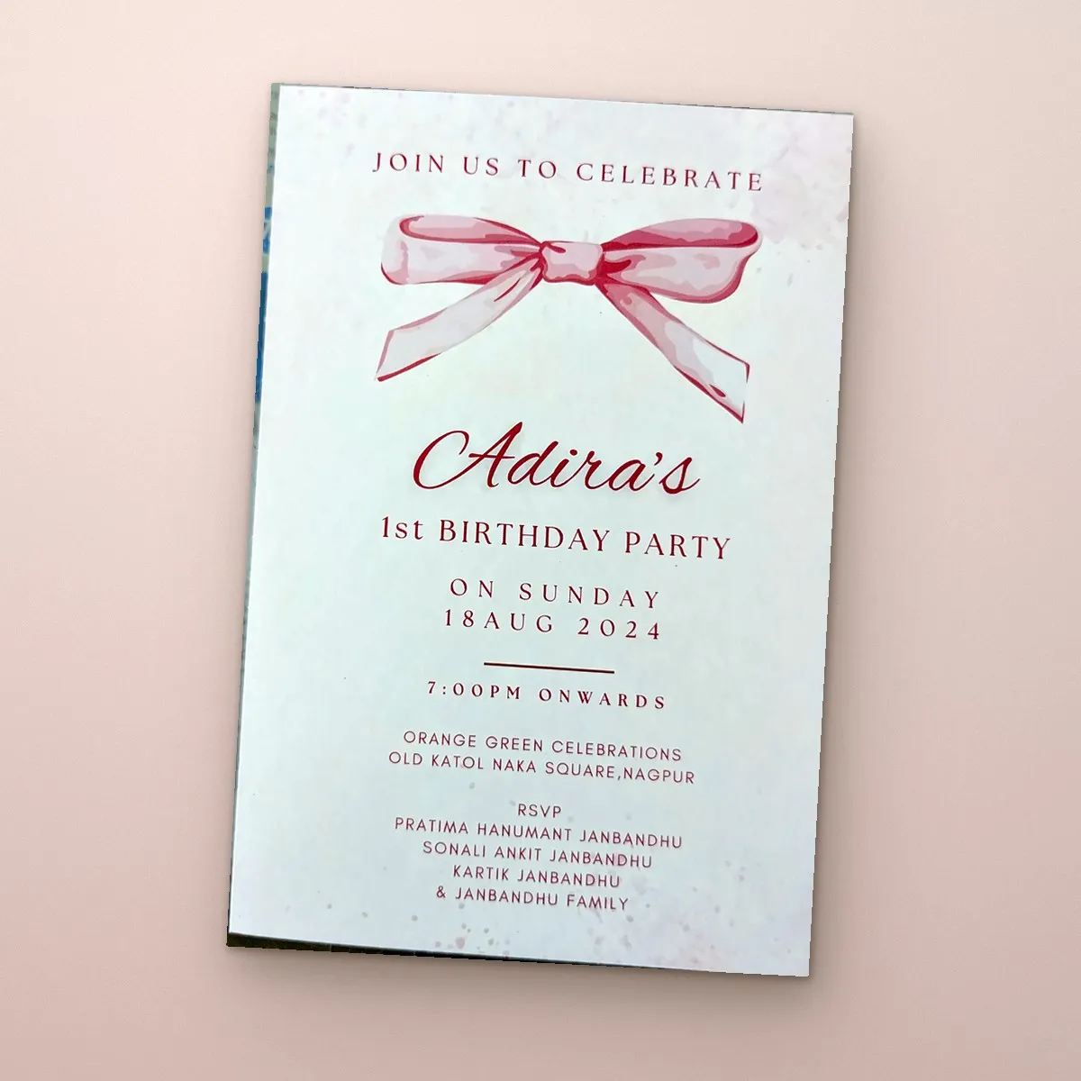 First-birthday invitation