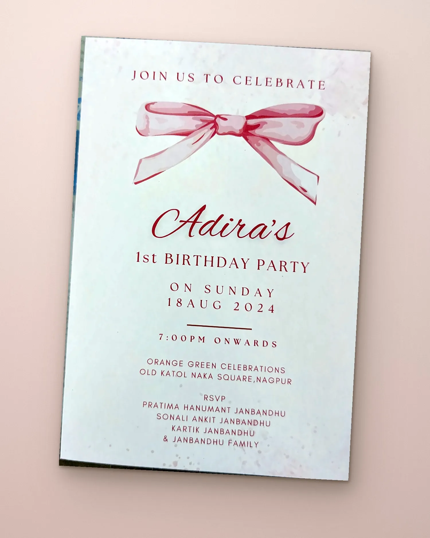 First-birthday invitation
